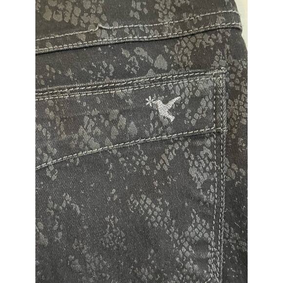 Beija Flor Jeans Audrey Slimming Ankle Black Snakeskin Print Stretch Size 2 Edgy - Picture 5 of 11